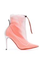 Heron Preston Drawstring Pointed Boots - Orange