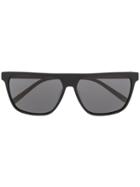 Dkny Matte Finish Square Frame Sunglasses - Black