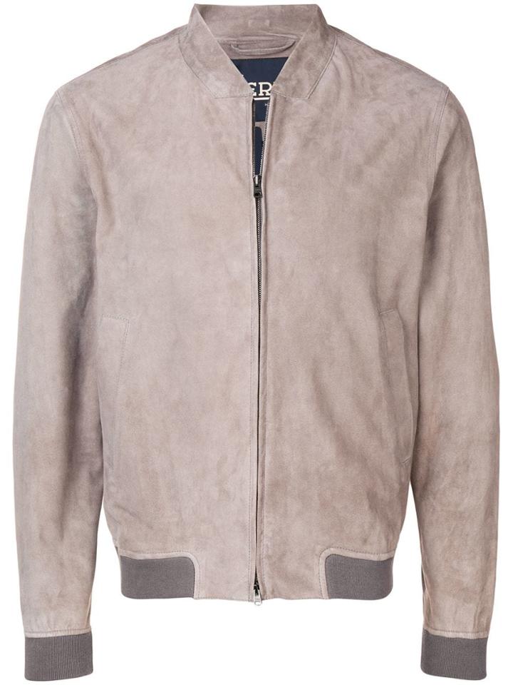 Herno Goat Skin Bomber Jacket - Grey