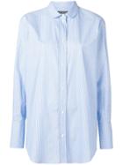 Alexa Chung Pinstripe Shirt - Blue