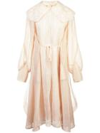 Renli Su Oversized Collar Babydoll Dress - Neutrals