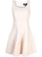 Paule Ka Sleeveless Flared Mini Dress - White