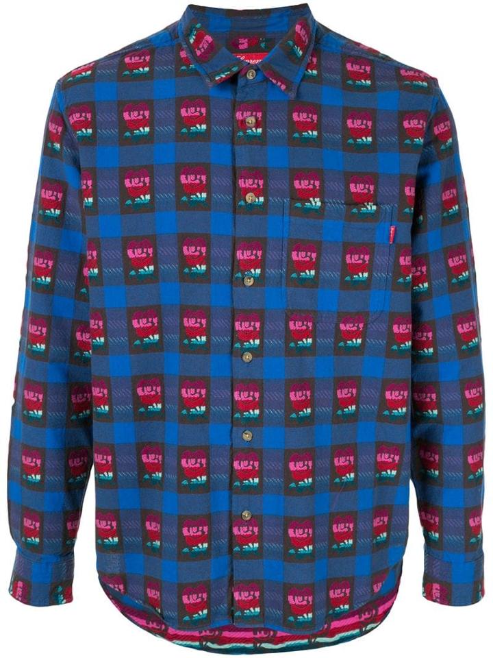 Supreme Rose Buffalo Plaid Shirt - Blue