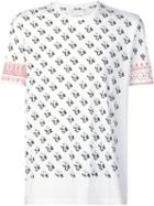 Maison Margiela Pattern Print T-shirt, Men's, Size: 50, White, Cotton