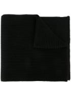 Dolce & Gabbana Ribbed Knit Scarf, Men's, Black, Virgin Wool