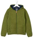 Save The Duck Kids Zipped Hooded Coat - Green