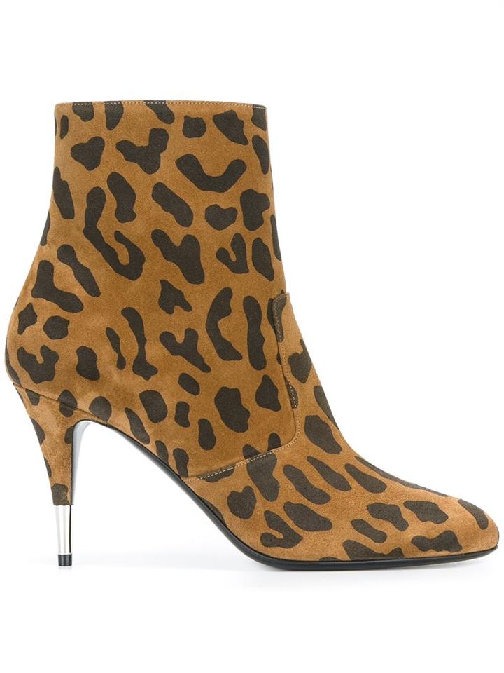 Saint Laurent 'anita 85' Zipped Ankle Boots
