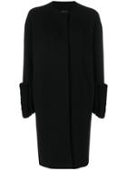Oyuna Coat With Intricate Sleeve Detail - Black