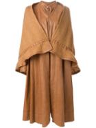 Roberta Di Camerino Vintage Layered Long Coat, Women's, Size: 42, Nude/neutrals