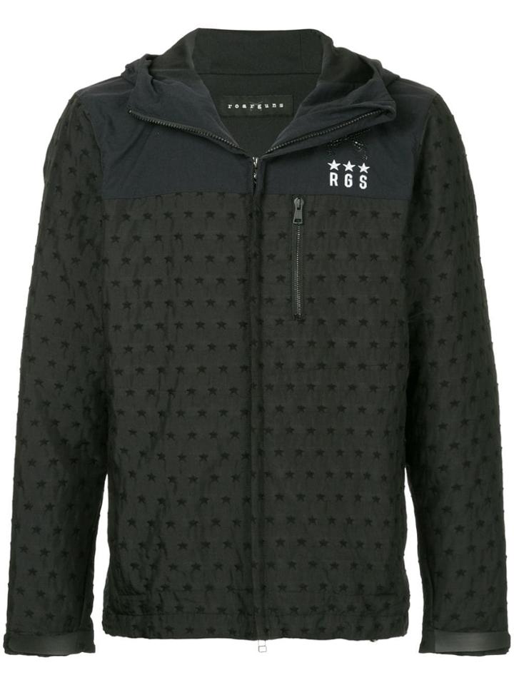 Roarguns Zipped Star Hoodie - Black