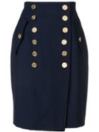 Moschino Cheap & Chic Decorative Button Skirt - Blue