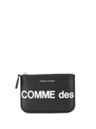 Comme Des Garçons Play Logo Print Zip Top Wallet - Black