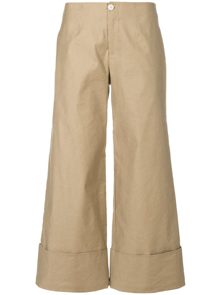 Steffen Schraut Wide Leg Cropped Pants - Nude & Neutrals