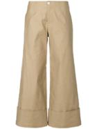 Steffen Schraut Wide Leg Cropped Pants - Nude & Neutrals