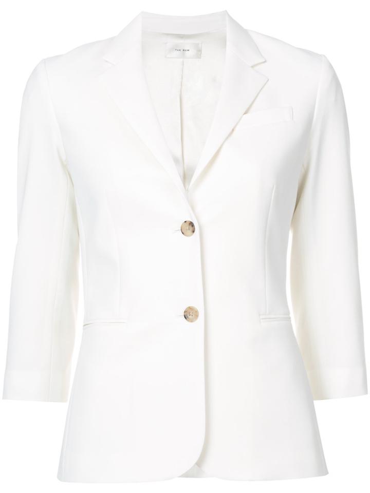 The Row Fitted Single Breasted Jacket - White