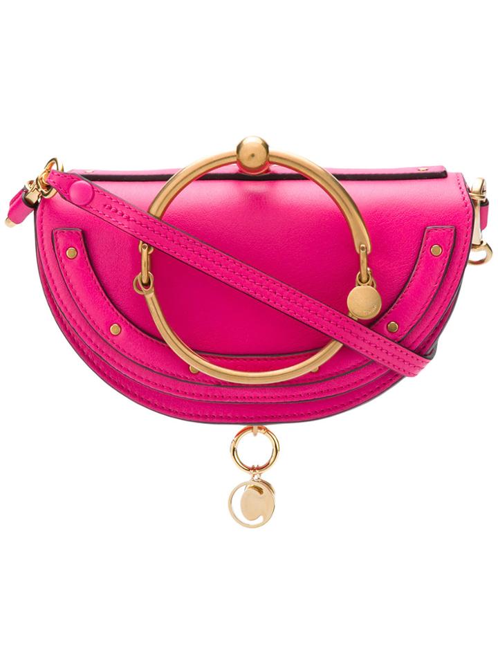 Chloé Nile Minaudière Shoulder Bag - Pink & Purple