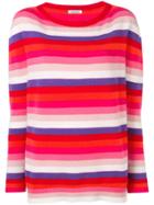 P.a.r.o.s.h. Striped Round Neck Sweater - Red