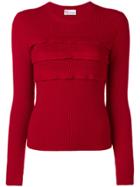 Red Valentino Ruffled Front Jumper