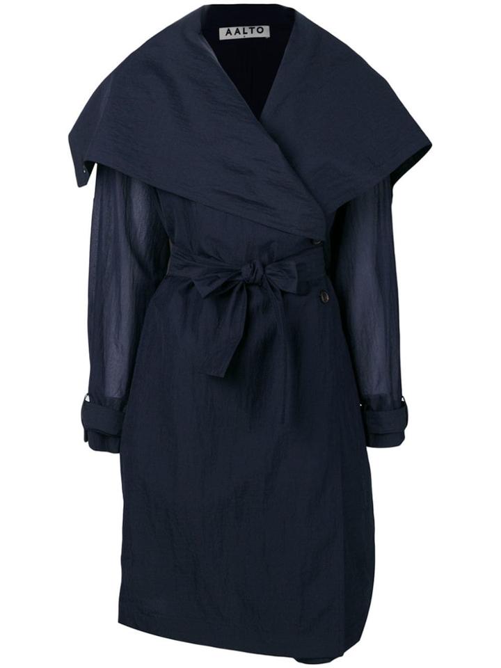 Aalto Foldover Collar Coat - Blue