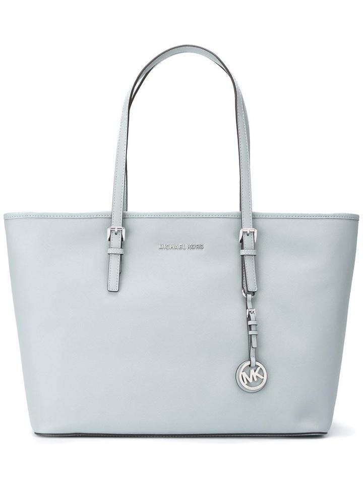 Michael Michael Kors 'jet Set Travel' Tote, Blue, Leather