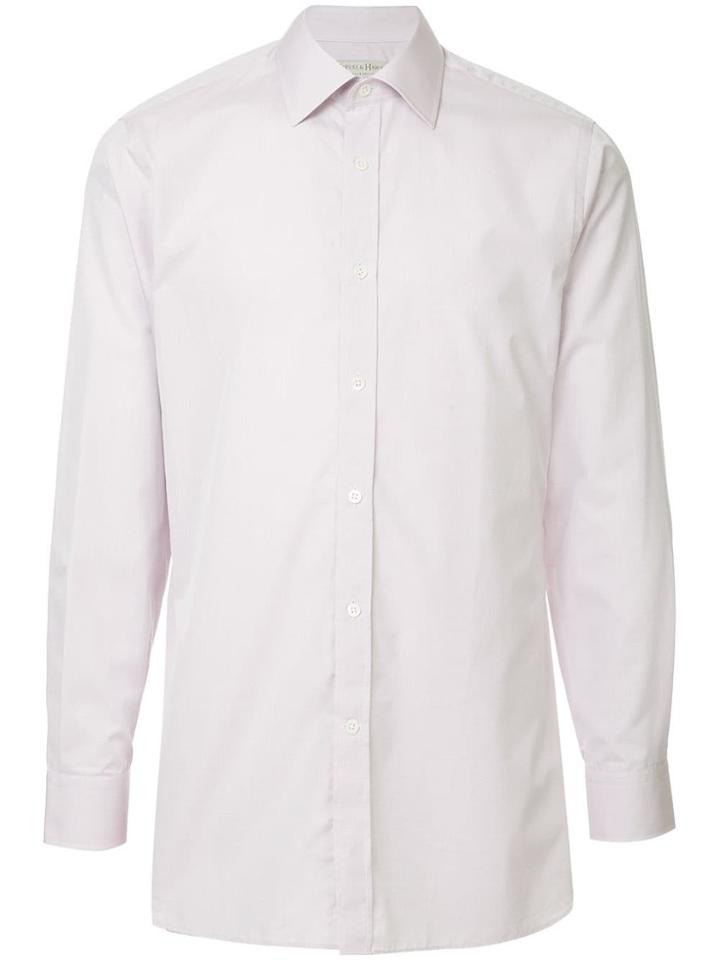 Gieves & Hawkes Micro Check Print Shirt - Pink & Purple