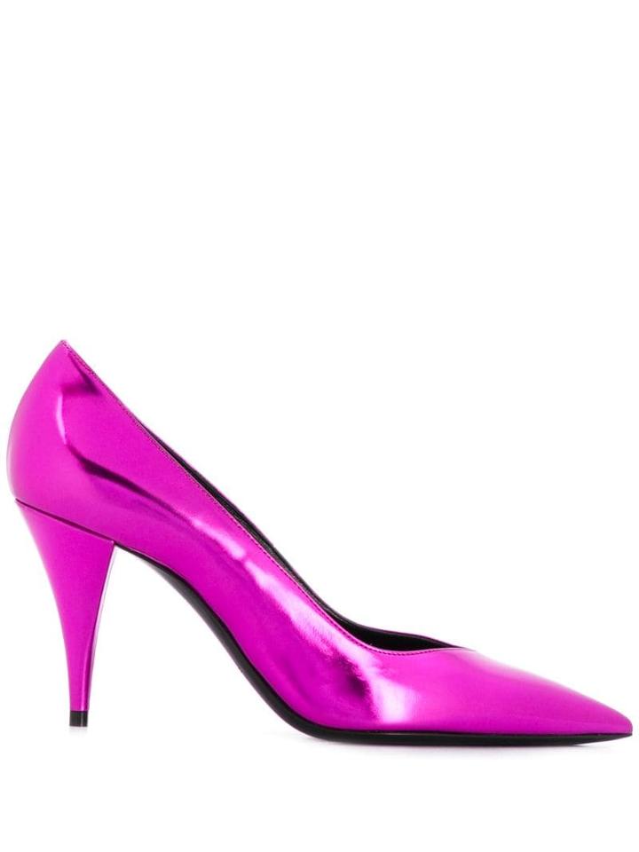 Saint Laurent Pointy Toe Pumps - Pink