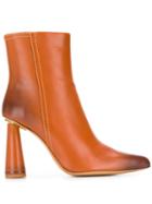 Jacquemus Cone Heel Ankle Boots - Brown