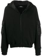 Represent Dual-fabric Hooded Jacket - Black