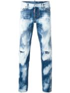 Dsquared2 Slim Bleached Distressed Jeans, Men's, Size: 46, Blue, Cotton