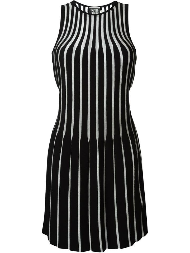Fausto Puglisi Two Toned Ribbed Dress