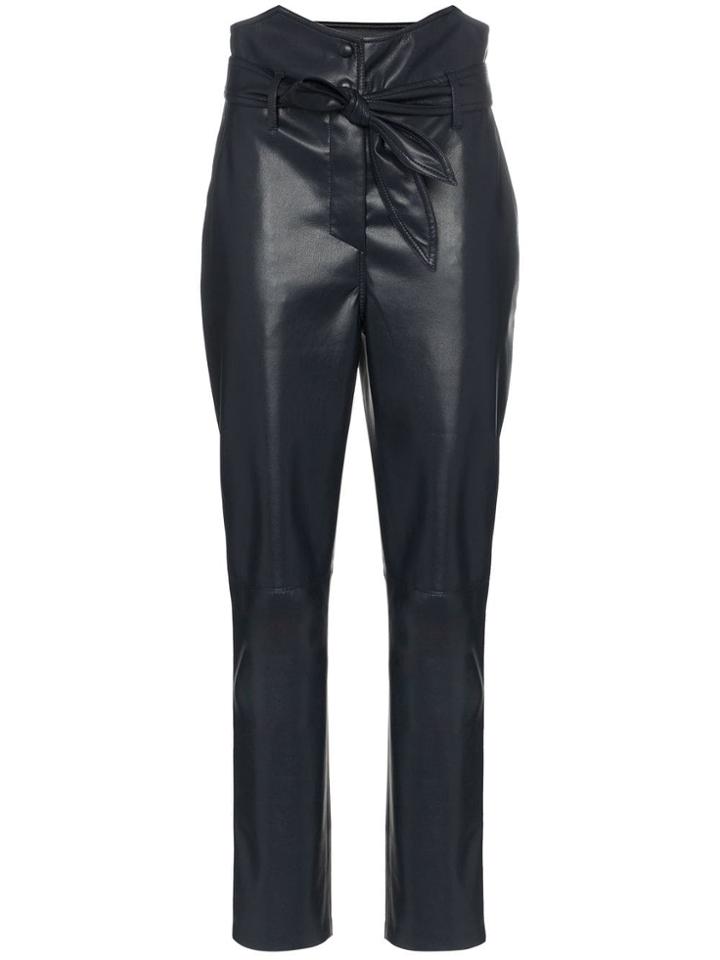 Nanushka Ethan Vegan Leather Trousers - Blue