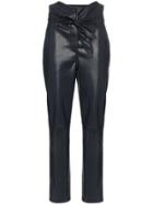 Nanushka Ethan Vegan Leather Trousers - Blue
