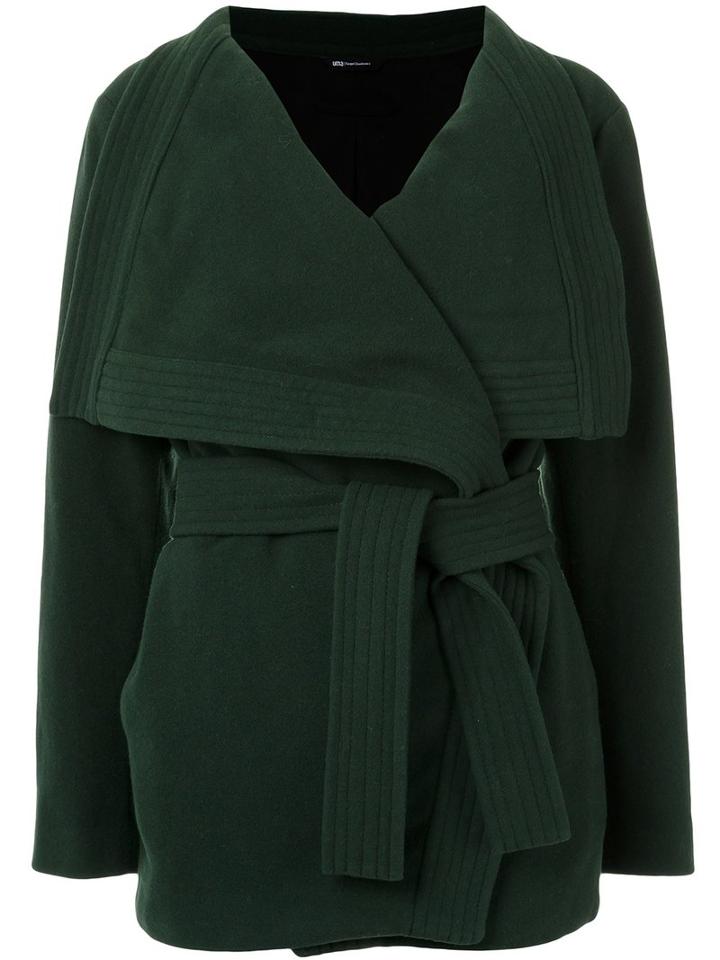 Uma Raquel Davidowicz - Tie Fastening Coat - Women - Wool - 40, Green, Wool