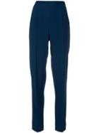 Moschino Vintage High-rise Tapered Trousers - Blue