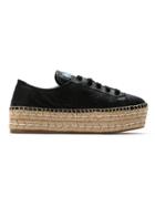 Prada Lace-up Espadrilles - Black