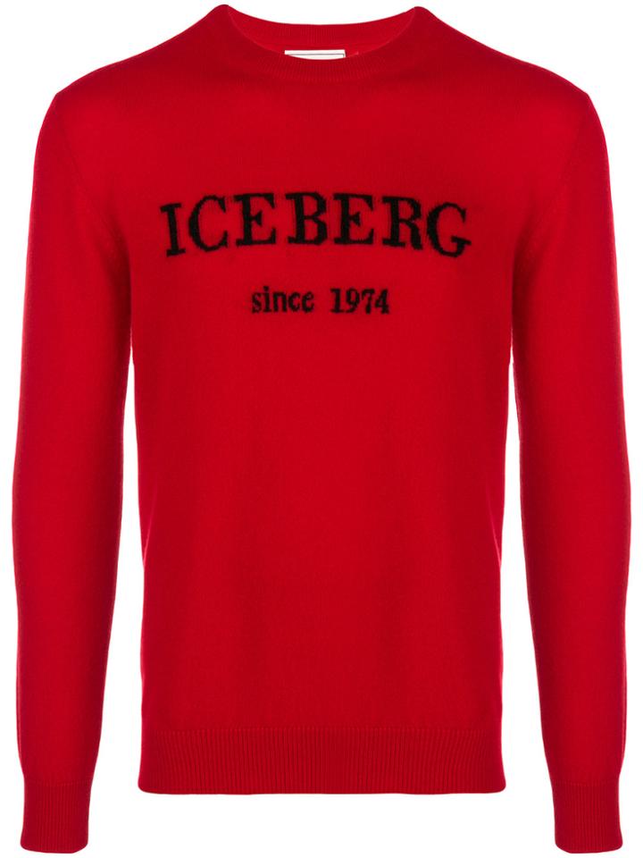 Iceberg Cashmere Logo Sweater - Red