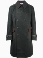 Junya Watanabe Comme Des Garçons Man Double Breasted Coat, Men's, Size: Medium, Green, Wool/cotton/polyester