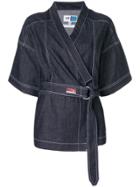 Kenzo Wrap-style Denim Top - Blue