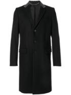 Givenchy - Stud Collar Coat - Men - Cotton/calf Leather/polyamide/wool - 48, Black, Cotton/calf Leather/polyamide/wool