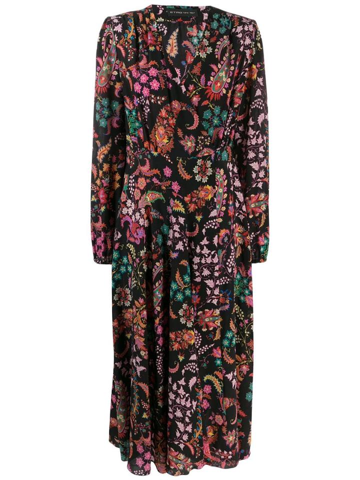 Etro Wrap Style Front Dress - Black