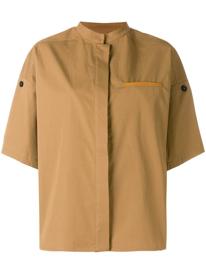 Yves Salomon Short Sleeve Shirt - Brown