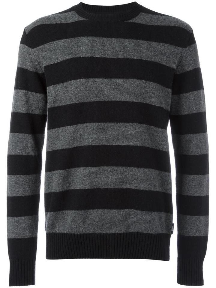 Edwin 'standard Stripes' Jumper, Men's, Size: Large, Black, Polyamide/lambs Wool