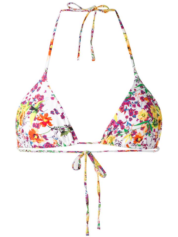 Roseanna - Floral Bikini Top - Women - Polyamide/spandex/elastane - 38, White, Polyamide/spandex/elastane