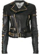 Fausto Puglisi Studded Biker Jacket - Black