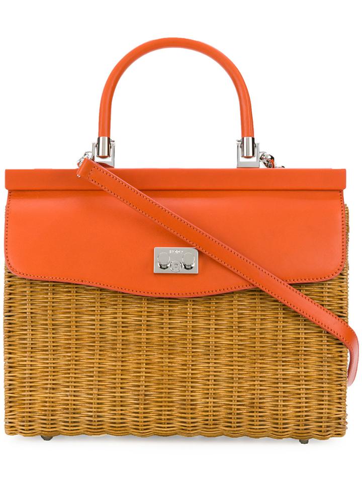 Rodo Woven Tote Bag - Yellow & Orange