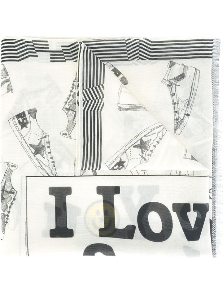 Golden Goose Deluxe Brand Sneaker Print Scarf