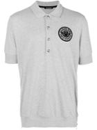 Balmain Embroidered Logo Polo Shirt - Grey