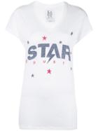 Zoe Karssen 'star' Print V-neck T-shirt, Women's, Size: Xs, White, Cotton/modal