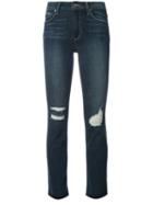 Paige - Distressed Skinny Jeans - Women - Cotton/polyester/spandex/elastane - 29, Blue, Cotton/polyester/spandex/elastane