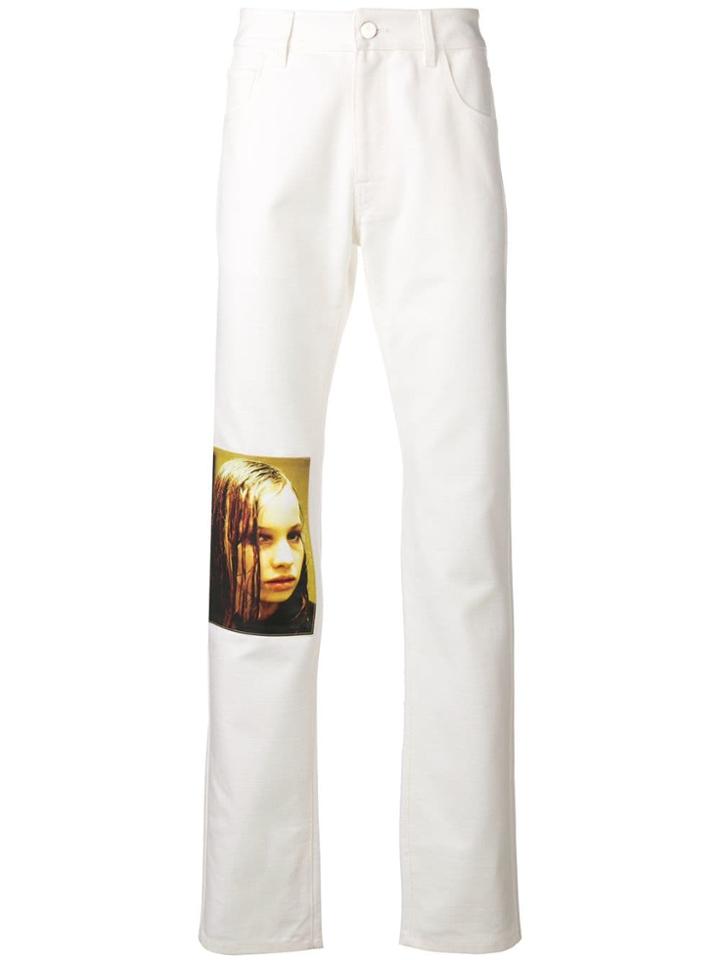 Raf Simons Christiane F. Patch Jeans - White